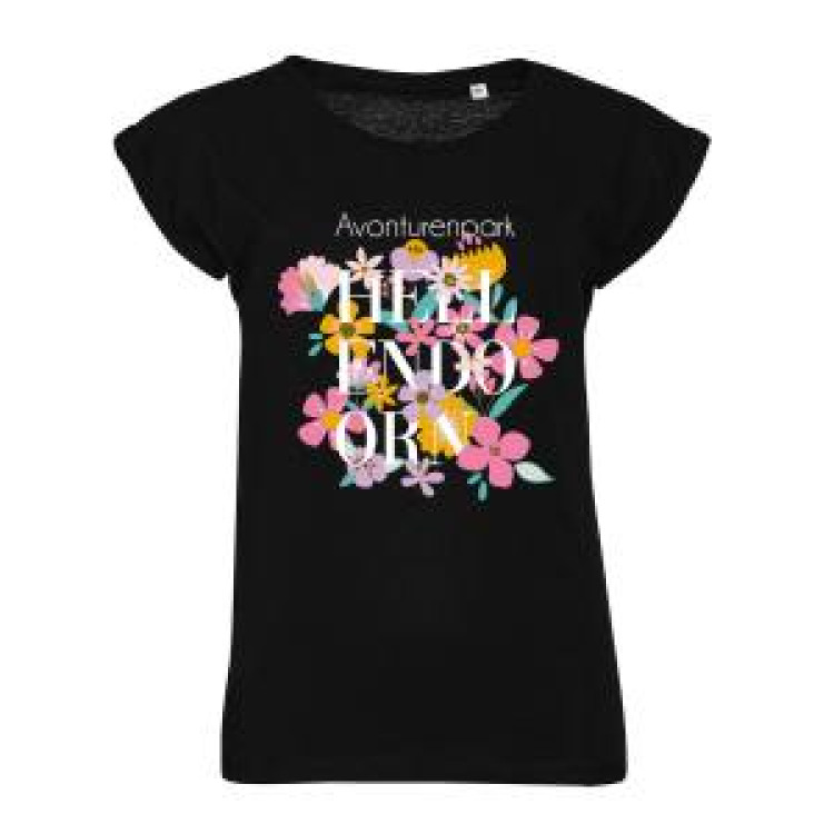 T-shirt femme ajusté Hellendoorn Fleurs Noir Profond S
