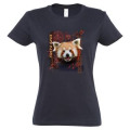 T-shirt femme ajust&eacute; Panda Roux Intemporel Terracotta S
