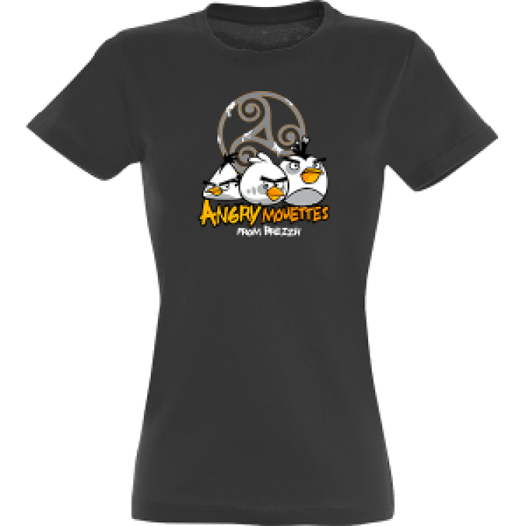 T-shirt femme Angry Mouette Gris Souris L