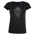 T-shirt femme Attrape-r&ecirc;ves Pays Basque + Strass Black S