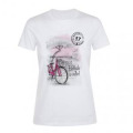 T-shirt femme Balade à Vélo ! Authentic 17 Ouest Coast Blanc S