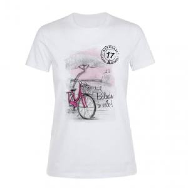 T-shirt femme Balade à Vélo ! Authentic 17 Ouest Coast Blanc XXL