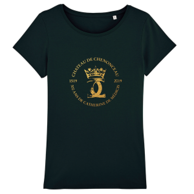 T-shirt femme bio 1519-2019 500 ans Catherine de Médicis Black XL
