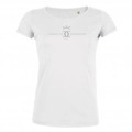 T-shirt femme bio ajusté Dd Chenonceau + Strass Couronne White XS