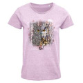 T-shirt femme bio ajust&eacute; Hibou Native Tribes Rose Chin&eacute; S