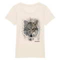 T-shirt femme bio Loup Native Tribes Réserve de la Haute Touche Natural Raw S