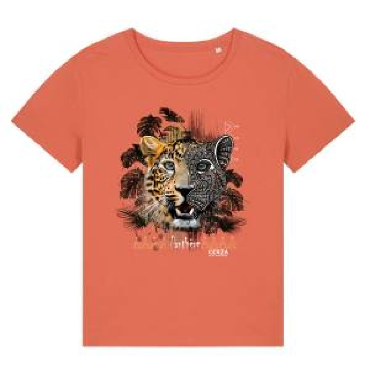 Tshirt femme bio Panthère Native Tribes Cerza  transfert Col Cerza Fiesta M