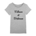 T-shirt femme bio R&acirc;leuse et Bretonne Black M