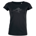T-shirt femme bio Wallaby + Strass Zoo Corsica Black XS