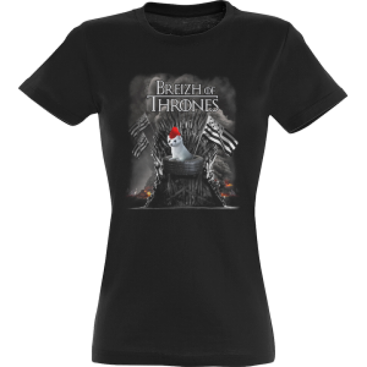 Tshirt femme Breizh of Thrones Noir Profond M