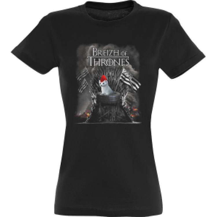 T-shirt femme Breizh of Thrones Noir Profond L