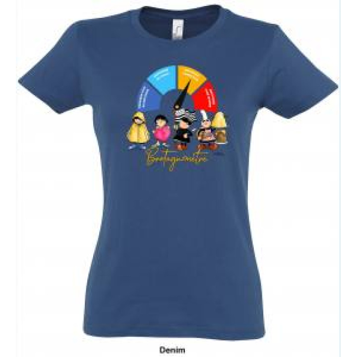 Tshirt femme Bretagnomètre Denim M