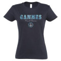 T-shirt femme Cannes French Riviera Ancre Marine S