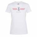 T-shirt femme Capitaine de Mon Âme Juan les Pins + Strass Blanc S
