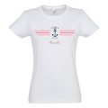 T-shirt femme Capitaine de Mon Âme Marseille + Strass Blanc S