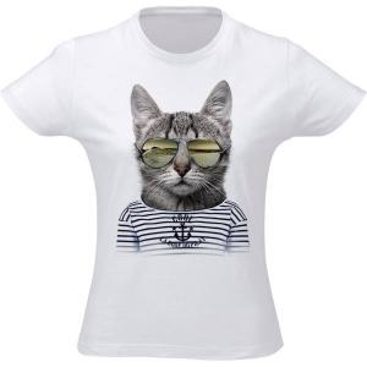 Tshirt femme Chat Dune du Pilat Blanc S