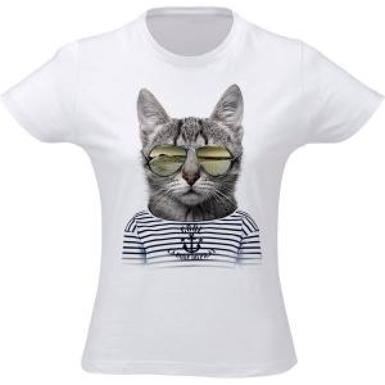 T-shirt femme Chat Dune du Pilat Blanc S