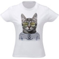 T-shirt femme Chat Dune du Pilat Blanc S