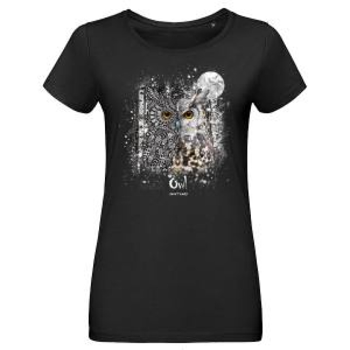 Tshirt femme Chouette Saint Lary Noir Profond S