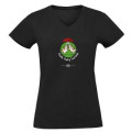 T-shirt femme col V Heula Swing Festival Noir Profond S
