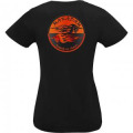 T-shirt femme col V Logo Makadam Recto/ Verso Noir Profond S