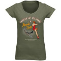 T-shirt femme col V Wings of Victory Fille Prendre Ref/ 19429 Kaki S