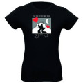 T-shirt femme Deux Chats avec Cœurs Mont Saint Michel Noir Profond S