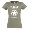 T-shirt femme Etoile D-Day Normandie Kaki S