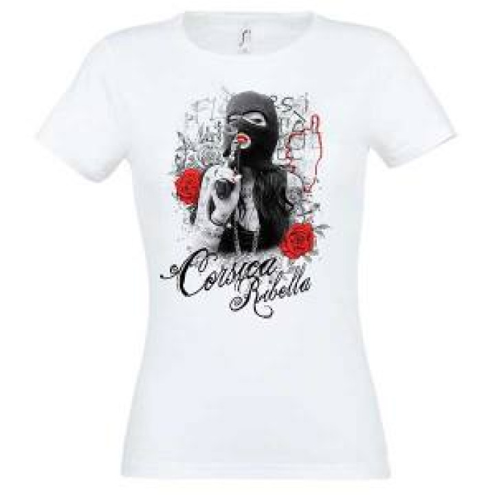 Tshirt femme Fille Corsica Ribella Blanc S