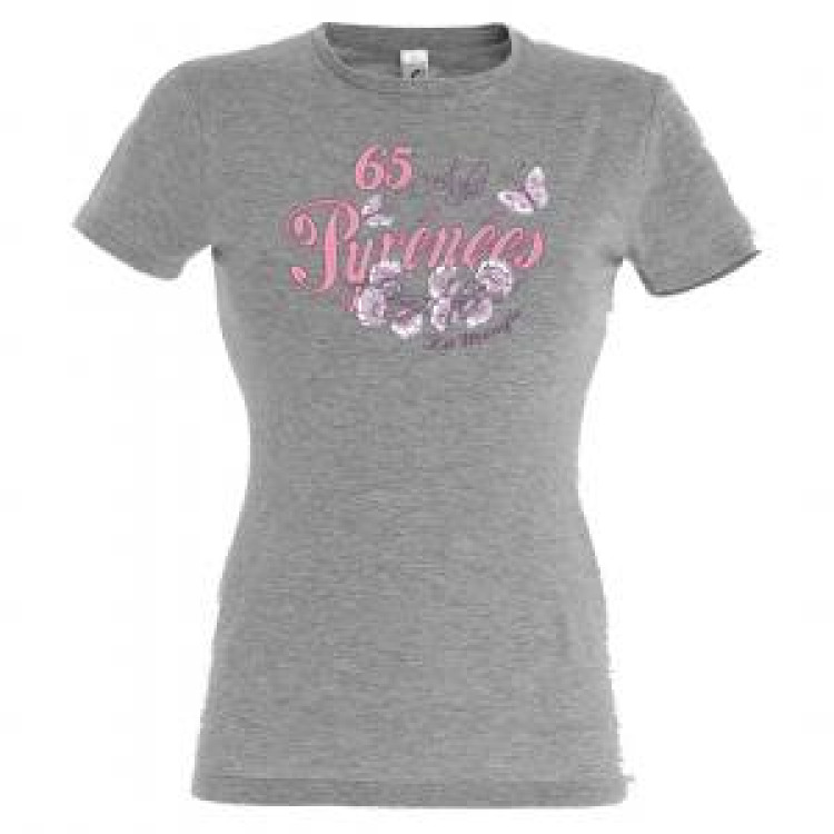T-shirt femme French Alps 65 Pyrénées la Mongie Gris Chiné M