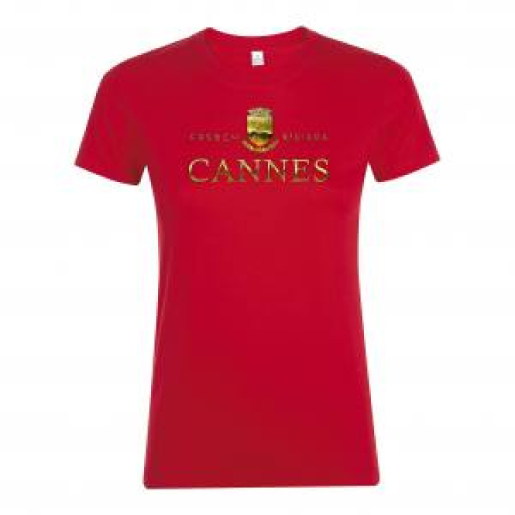 T-shirt femme French Riviera Cannes Rouge XXL