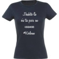 T-shirt femme J'habite o&ugrave; tu pars en vacances... Kerlouan Marine S