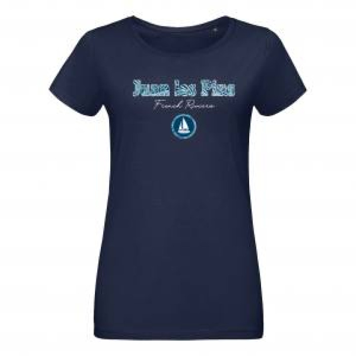 Tshirt femme Juan les Pins French Riviera Bateau Marine S