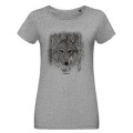 T-shirt femme Loup Pyrénées Gris Chiné S