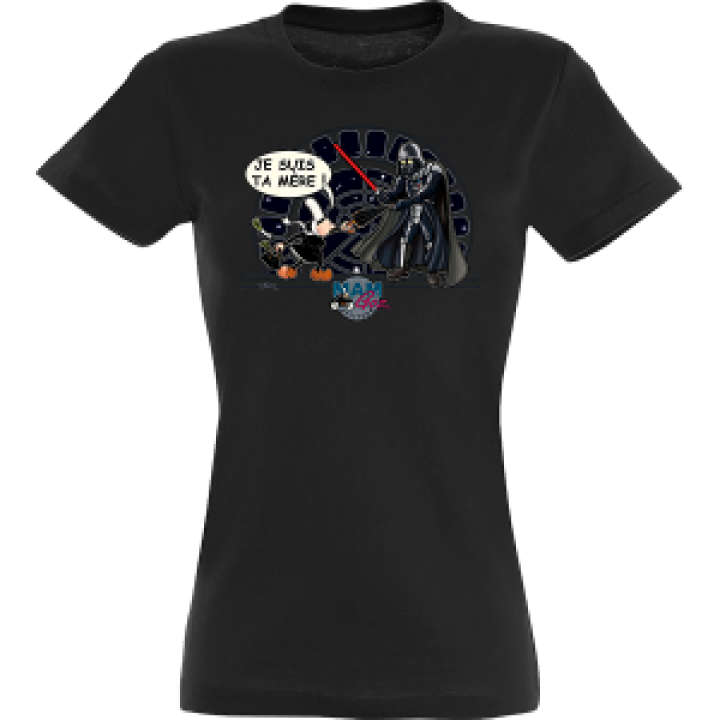 Tshirt femme Mam Goz je suis ta Mère Vador Noir Profond M