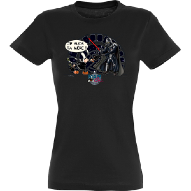 T-shirt femme Mam Goz je suis ta M&egrave;re... Vador Noir Profond L