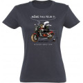 T-shirt femme Mam Goz M&ecirc;me Pas Peur Gris Souris S