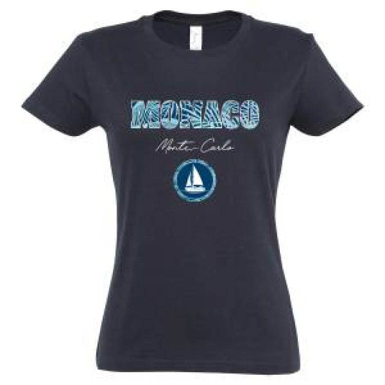 T-shirt femme Monaco Monte Carlos Bateau Rose Orchidée XL