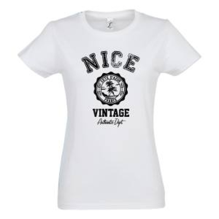 Tshirt femme Nice Vintage Rose Orchidée S