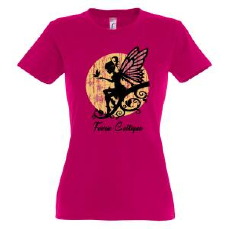 T-shirt femme Ombre Feerie Celtique Fuschia M
