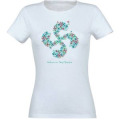 T-shirt femme Papillon Croix Basque Pays Basque Blanc S