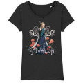 T-shirt femme premium bio Dame D'avalon Black XS