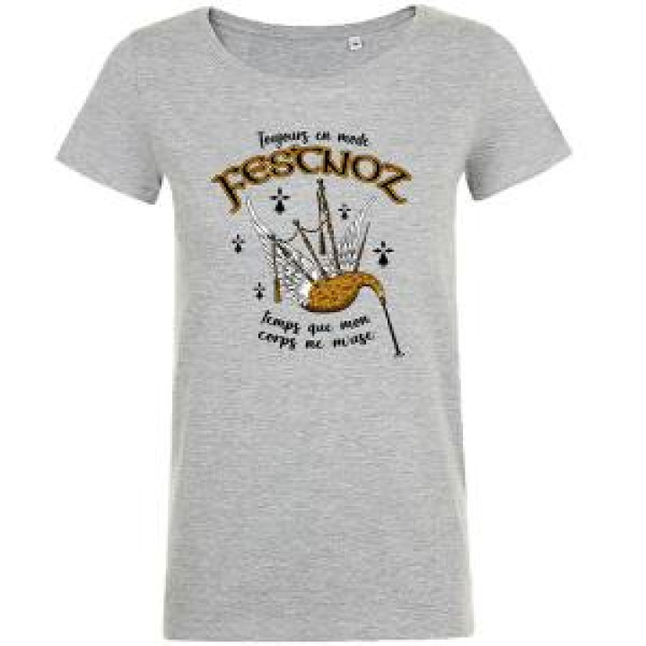 Tshirt femme premium bio En Mode Festnoz Heather Grey XS