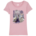 T-shirt femme premium bio Loup Blanc + transfert Col Cerza Lilac peak S