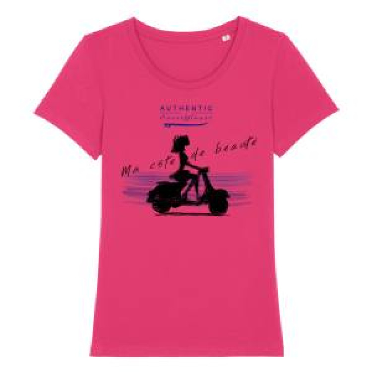 T-shirt femme premium bio Ma Côte de Beauté + logo Authentic Ouest Coast White XXL