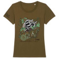 T-shirt femme premium bio Maki Catta + transfert manche droite Vallée des Singes British Khaki XS