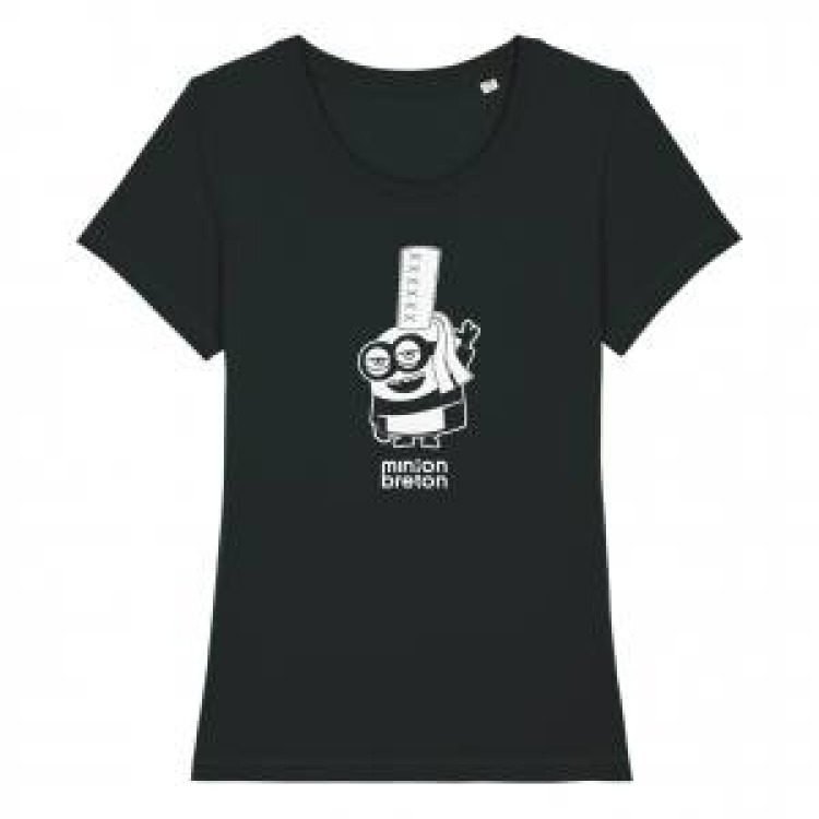 T-shirt femme premium bio Minion Breton Black M