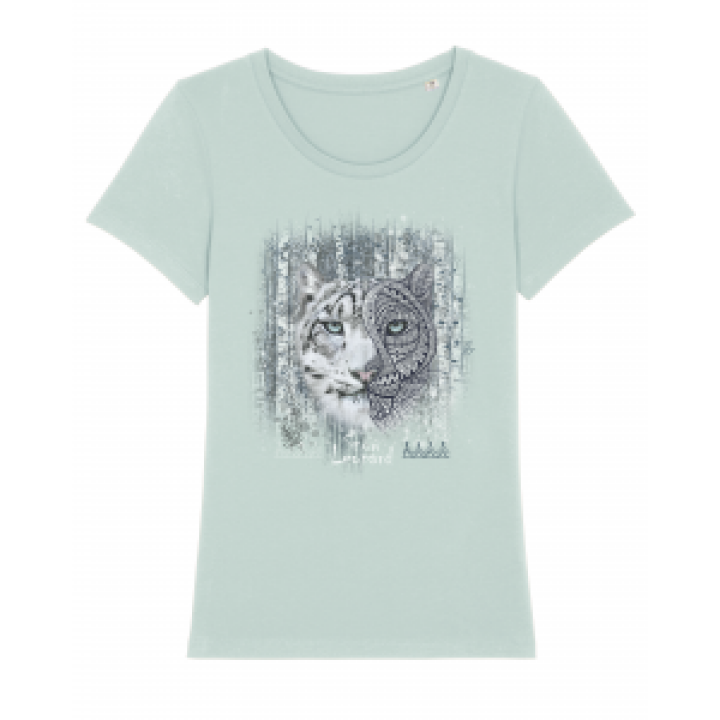 Tshirt femme premium bio Panthère des Neiges Native Tribes Cream Heather Grey XS