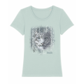 T-shirt femme premium bio Panth&egrave;re des Neiges Native Tribes Caribbean Blue XS