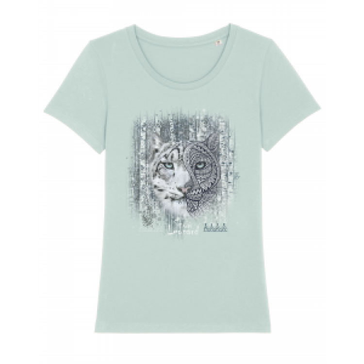 T-shirt femme premium bio Panth&egrave;re des Neiges Native Tribes Caribbean Blue M